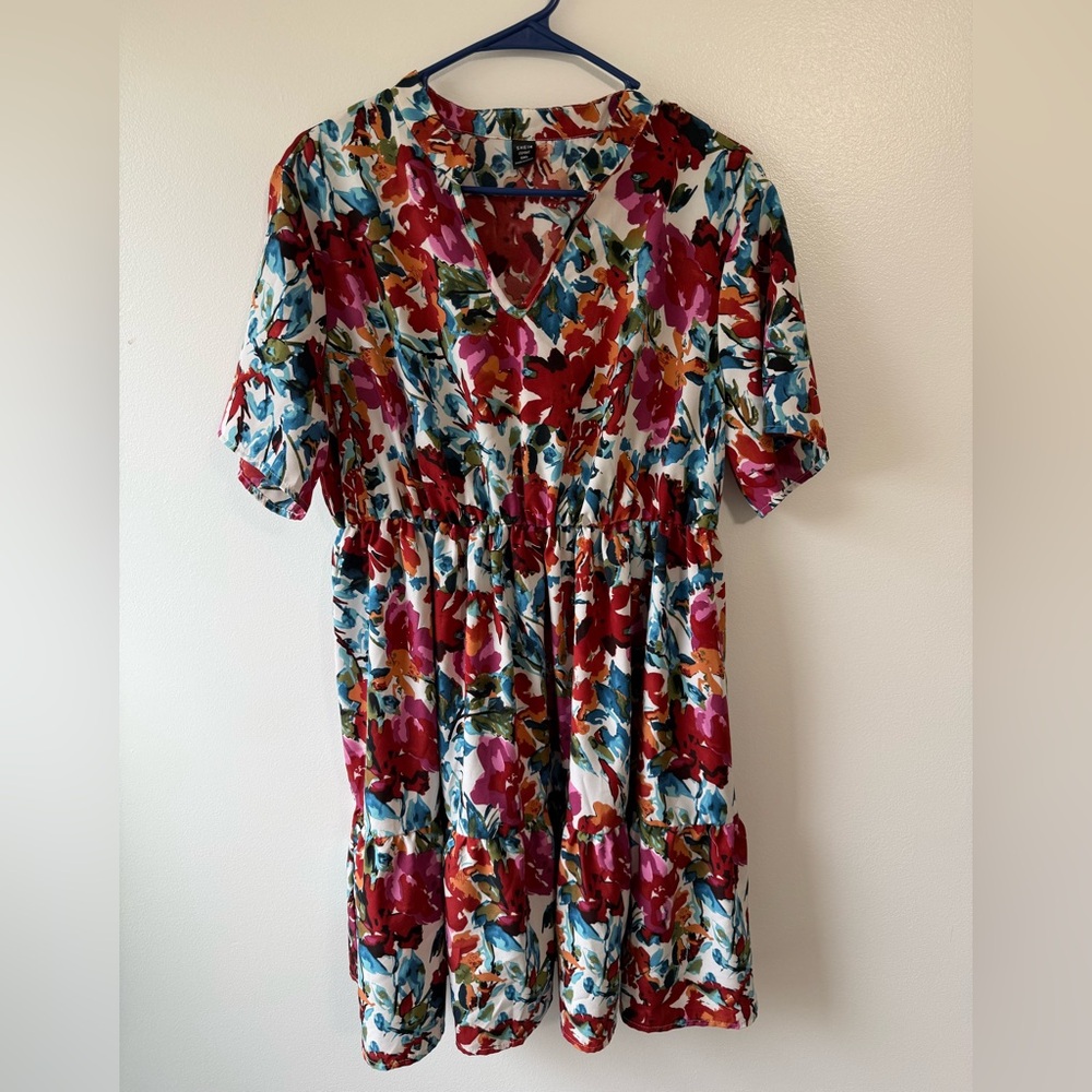 SHEIN Curve Multicolor Floral Dress